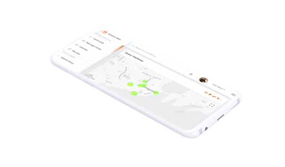 Web development SaaS panel shown on a phone render